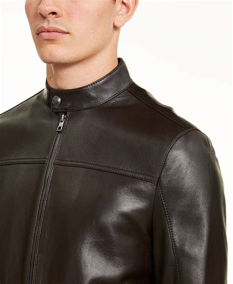 macys michael kors leather jacket men|Michael Kors jackets sale.